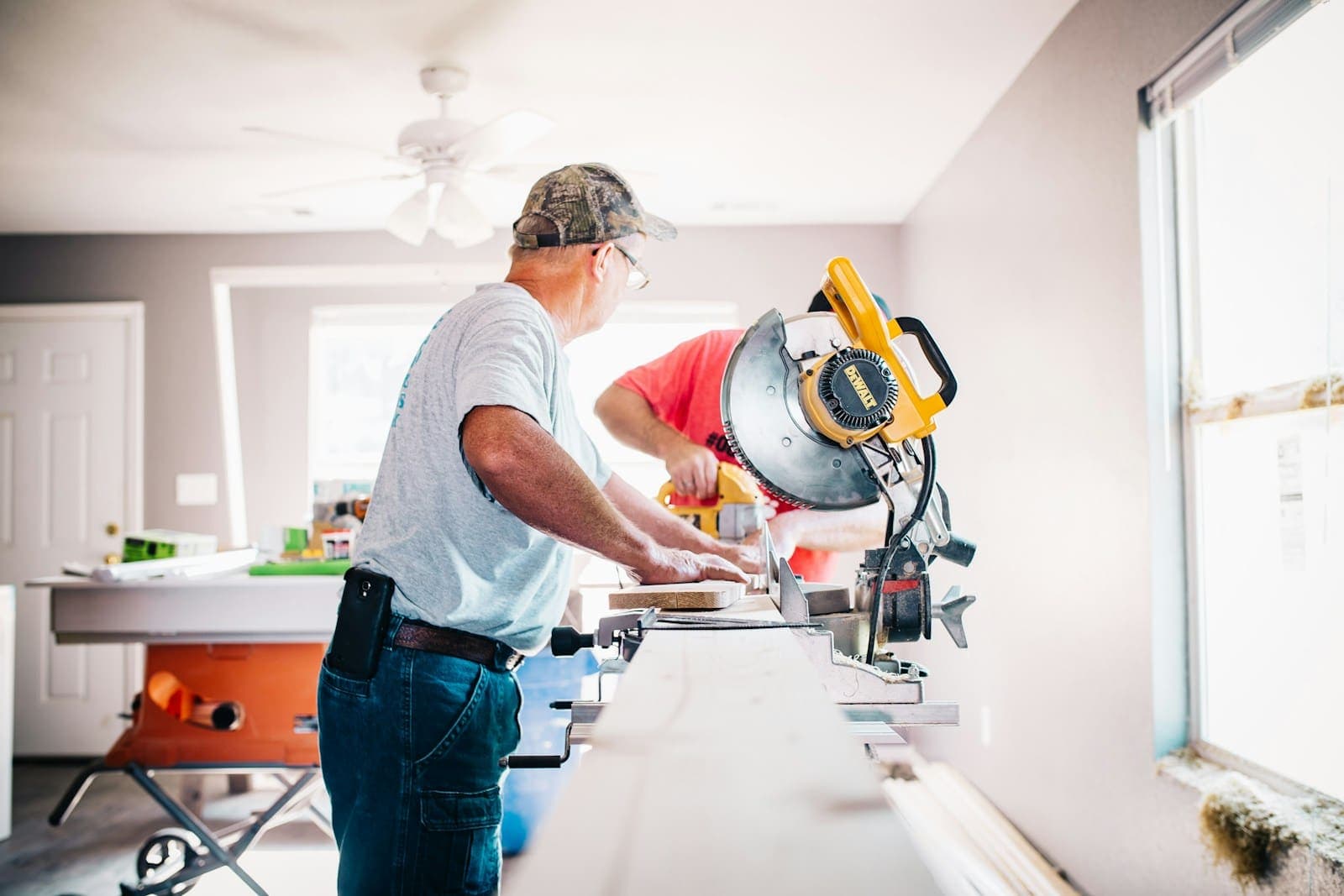 A technician at work in a bright room